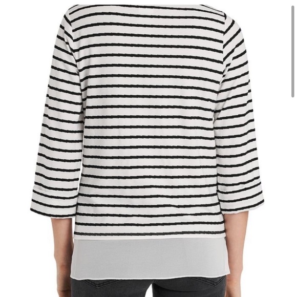 Vince Camuto Blue White Striped Knit Tunic Top Size XL New with tags - Picture 7 of 10